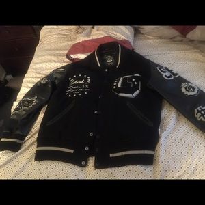 Black Varsity Jacket with Patches