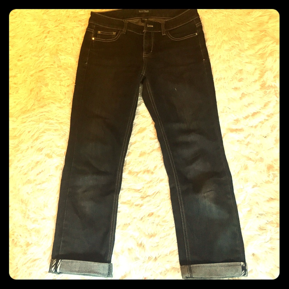 WHBM Blanc Black Cropped Jeans. Size 2!