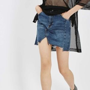 Topshop moto denim skirt