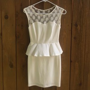 White peplum dress