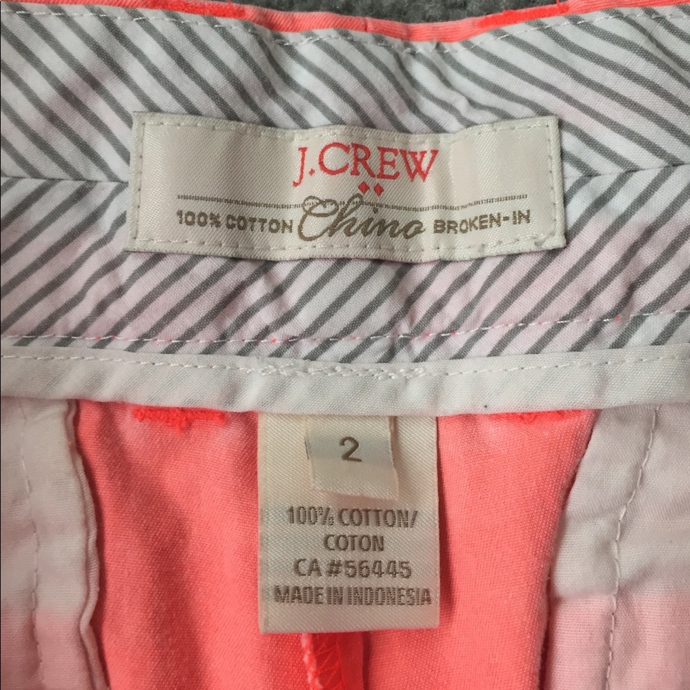 j.crew chino shorts 4in