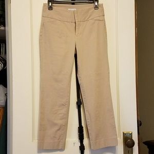 Cropped khaki pants