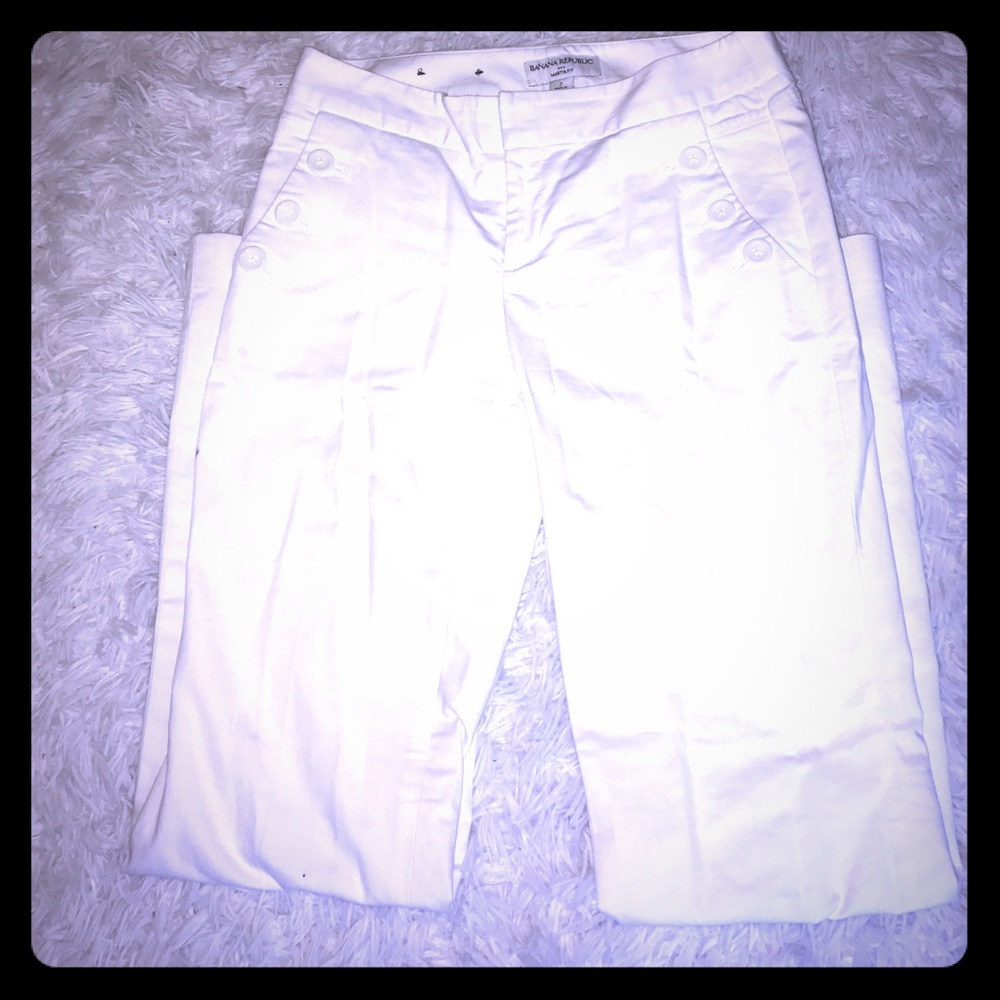 Banana Republic White "Sailor Pants". Size 2!