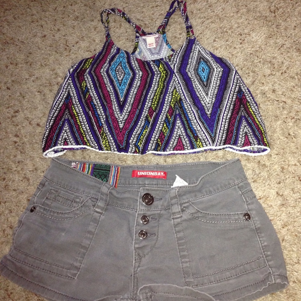 Tribal Print Crop Top