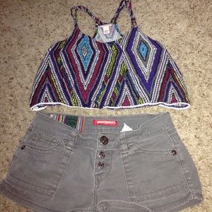 Tribal Print Crop Top