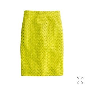 J. Crew No. 2 pencil skirt in circle eyelet