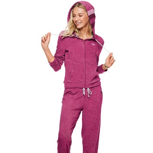 Sweat-shirt à Capuche Victoria's Secret PINK Lightweight Full Zip - Couleur Lilas, Neuf Avec étiquettes
