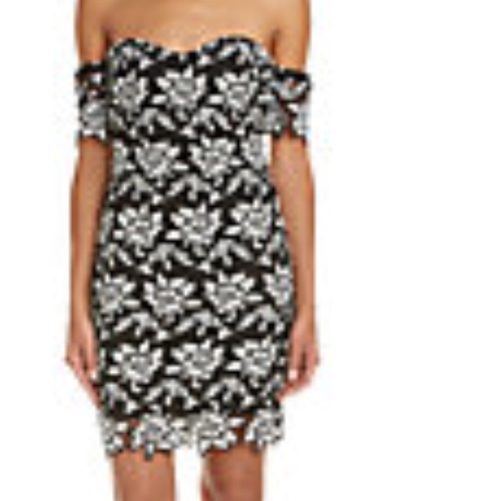 Just me , floral lace off - the- shoulder dress