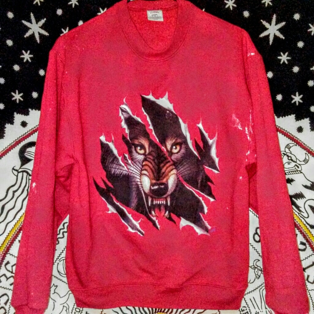 Wolf "JERZEES SUPER SWEATS" Sweater