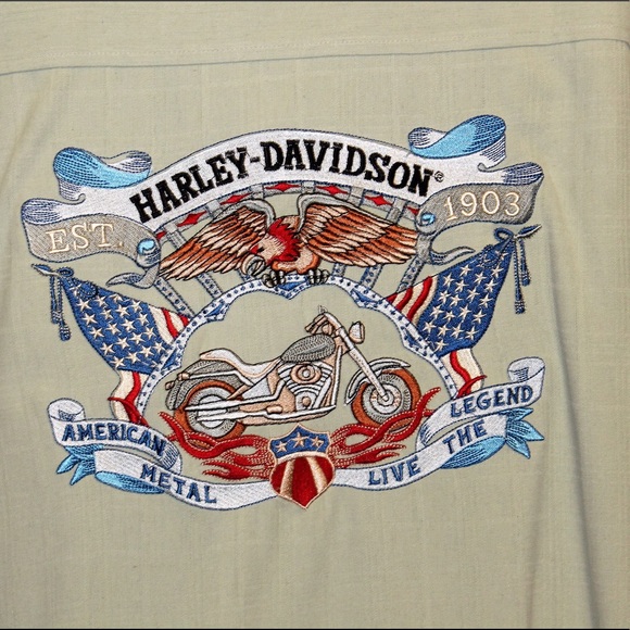 Tommy Bahama Other - Tommy Bahama Large Harley Davidson button down