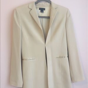 Ann Taylor Cream Silk Blazer