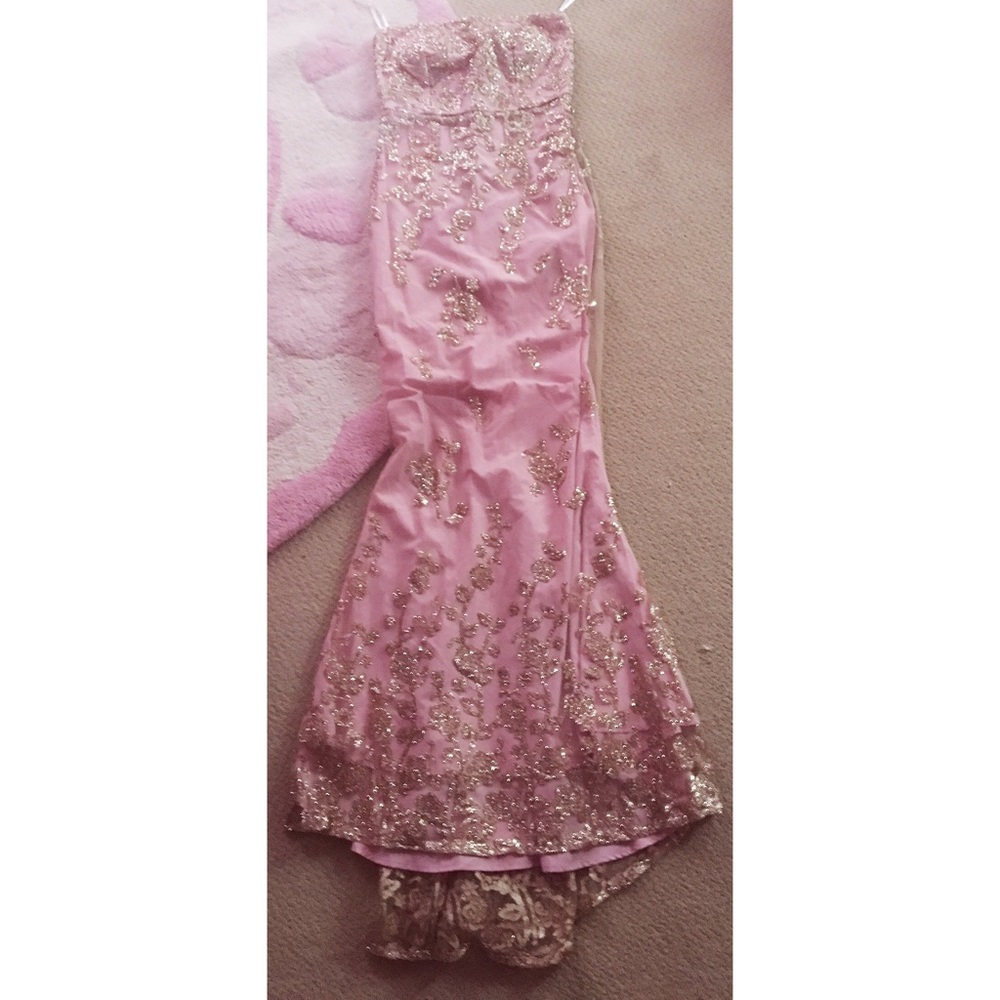 Gold/Pink Prom/Formal Event dress/long dress