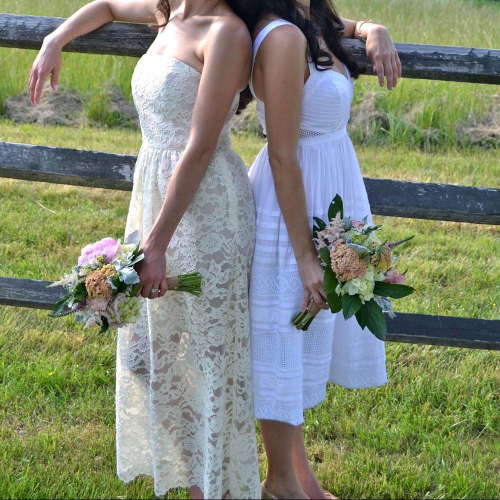 Tibi off white lace dress Size 0