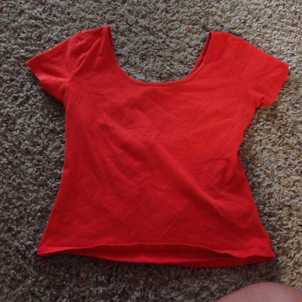 Orange Top with Cutout in Back