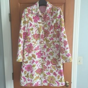 Boden Floral Cotton Trench Coat