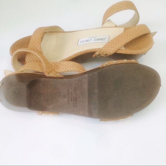 Jimmy Choo Textured Python Sandals - Picture 4 of 4