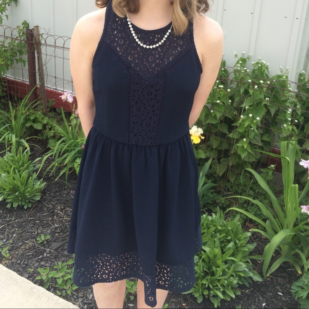 Navy Lace Dress