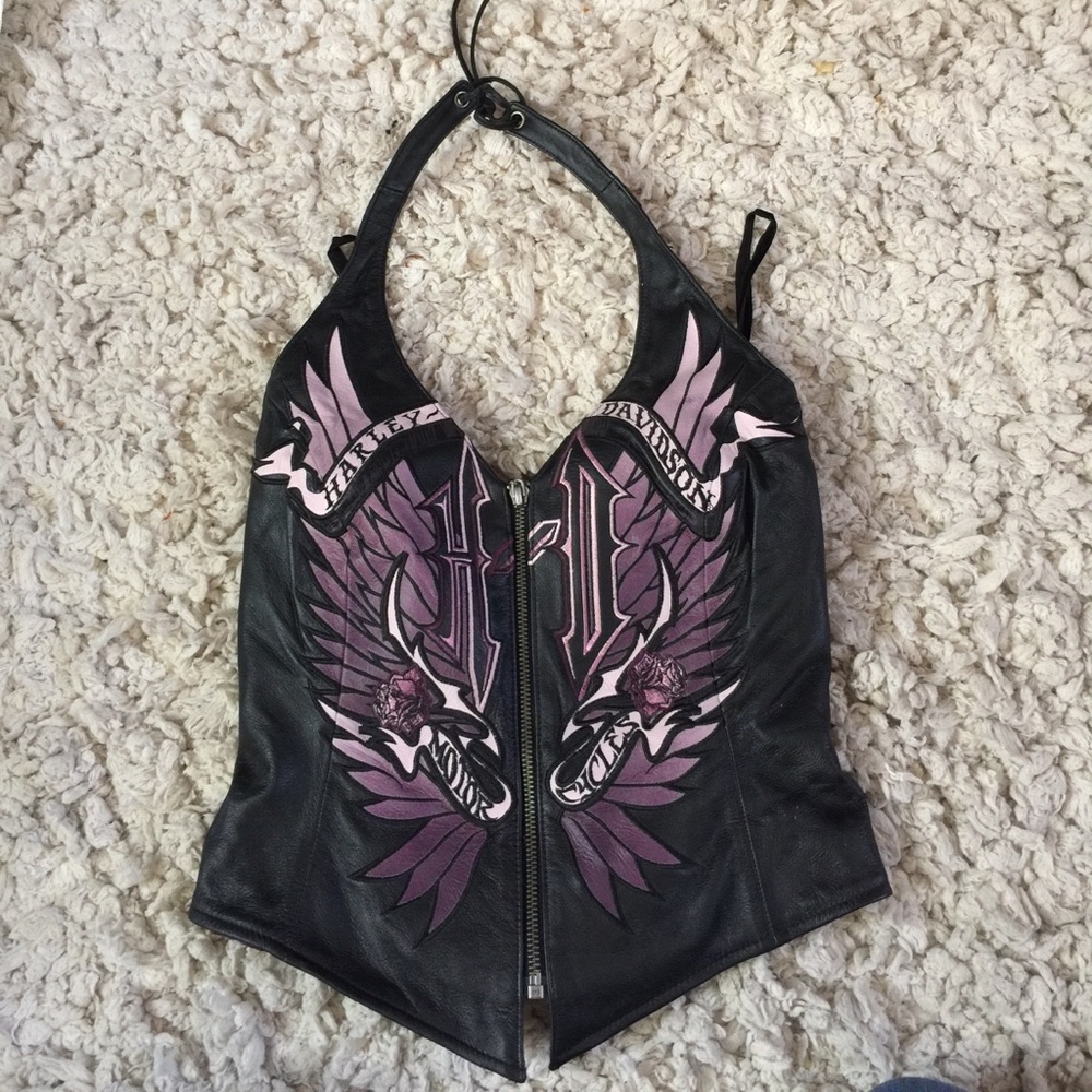 Genuine Leather Harley Davidson Vest