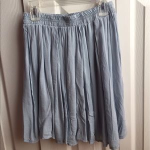 Brandy Melville Light Blue Flowy Skirt