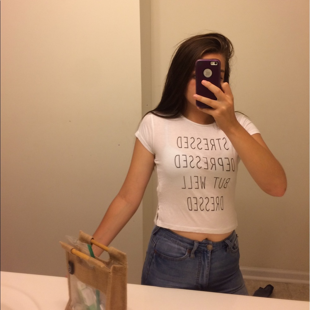 Brandy Melville slightly cropped tee