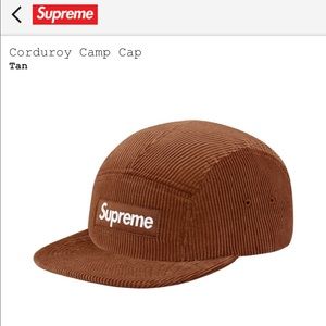 Supreme Corduroy Camp Hat Five 5 Panel Tan Brown
