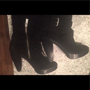 MK Zanzia Black Suede over the knee Boots