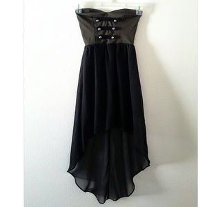 Army Green strapless dress