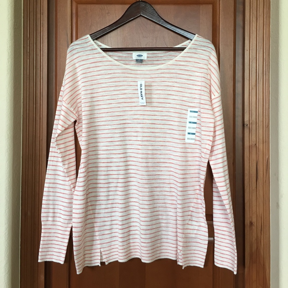 Red and White Striped Sweater for Summer