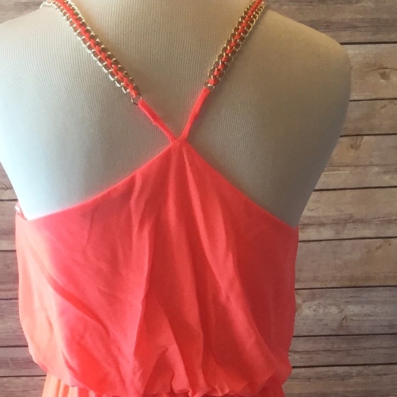 ❤️❗️Last 1! Medium Coral tulip hem dress - Picture 4 of 4