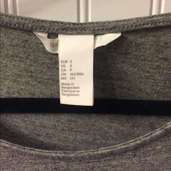 H&M long sleeve gray basic dress - Picture 2 of 2
