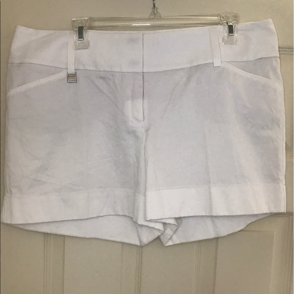 White Express design studio folded shorts