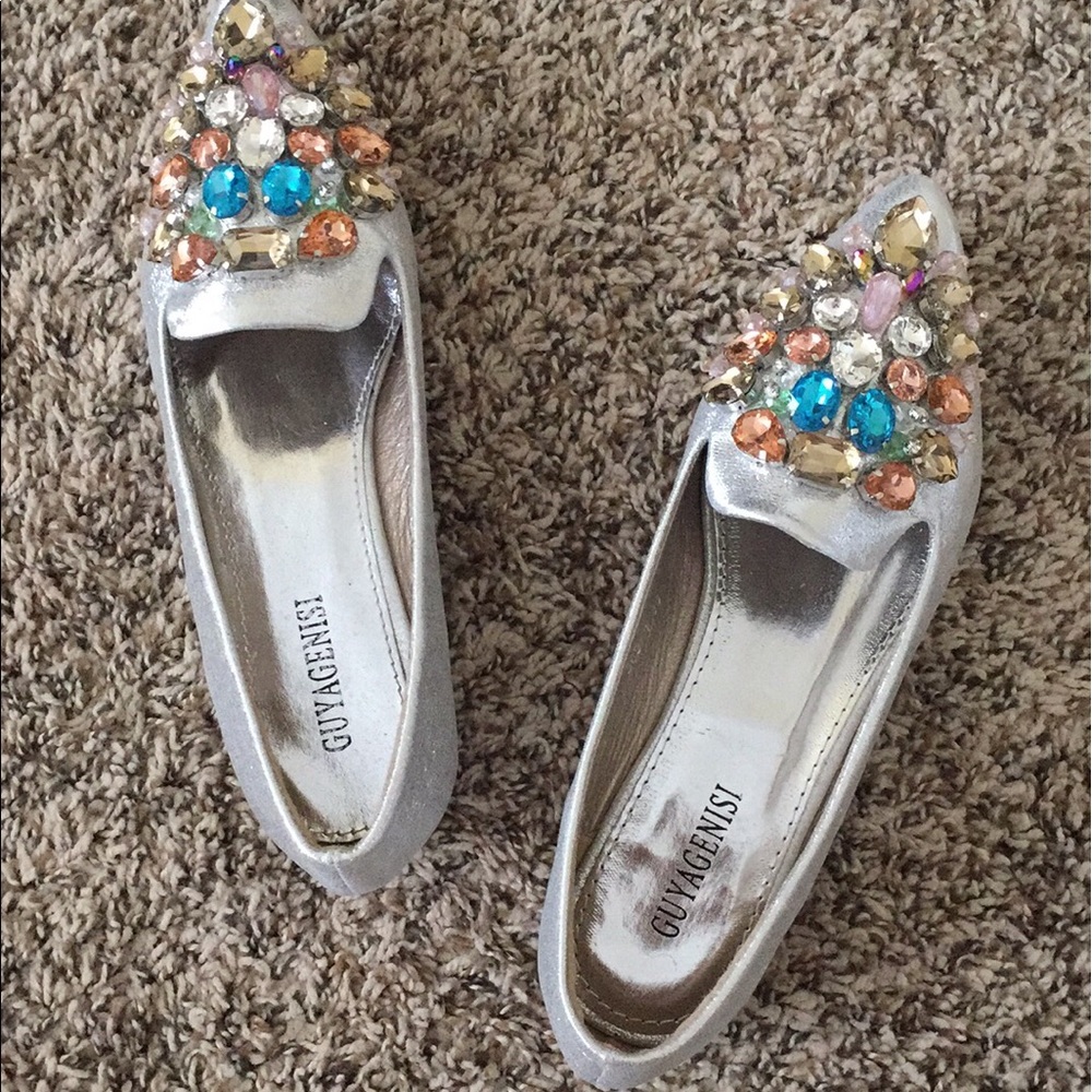 Jeweled Pointy Flats