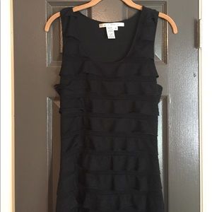 Max Studio Black Ruffle Maxi Dress