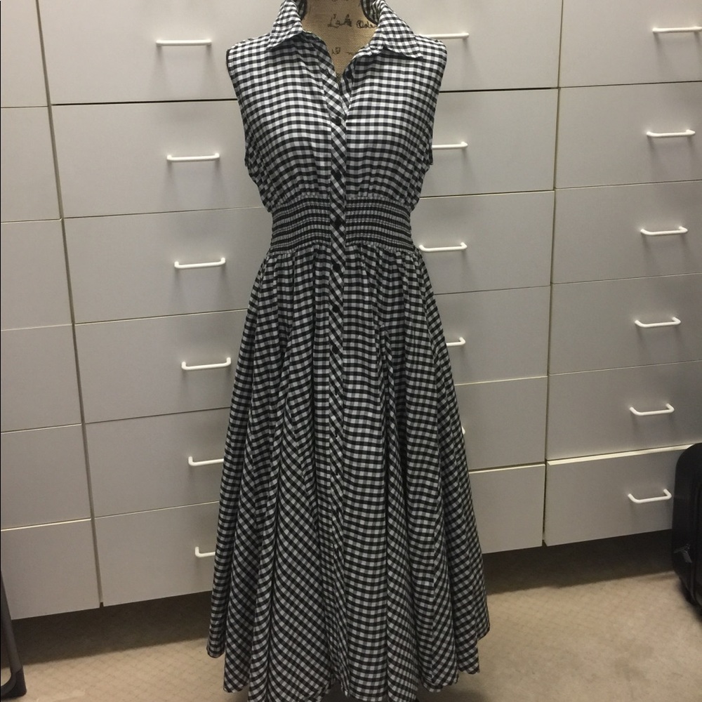 Black and white gingham dress