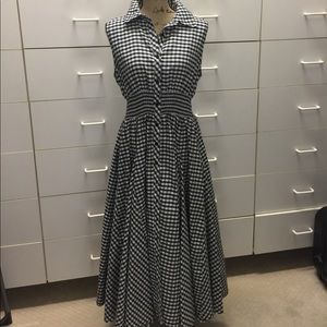 Black and white gingham dress