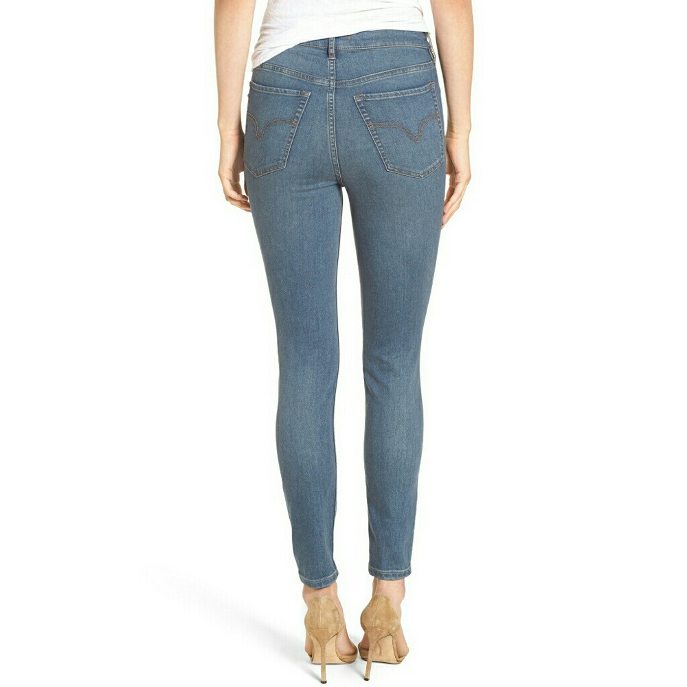 New! FREE PEOPLE High-rise Skinny Jeans Stretchy - Picture 3 of 6