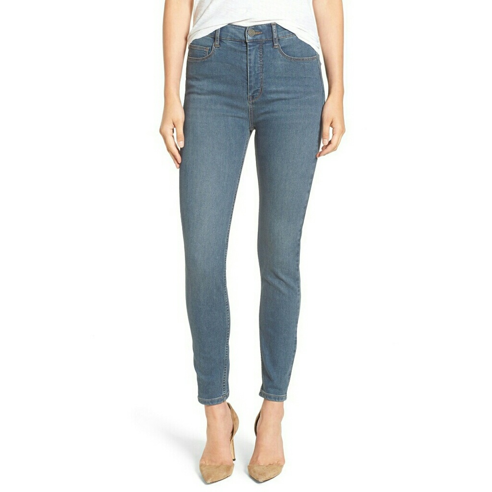 New! FREE PEOPLE High-rise Skinny Jeans Stretchy - Picture 4 of 6