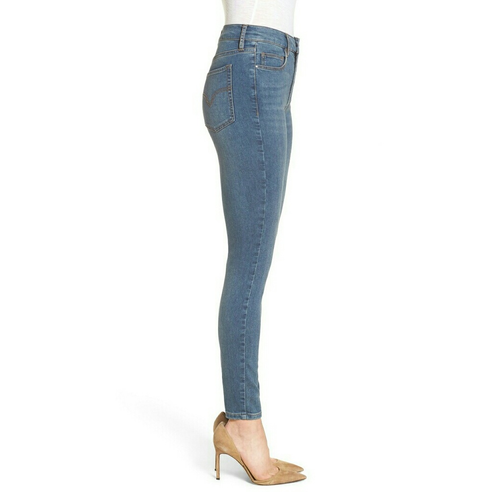 New! FREE PEOPLE High-rise Skinny Jeans Stretchy - Picture 5 of 6
