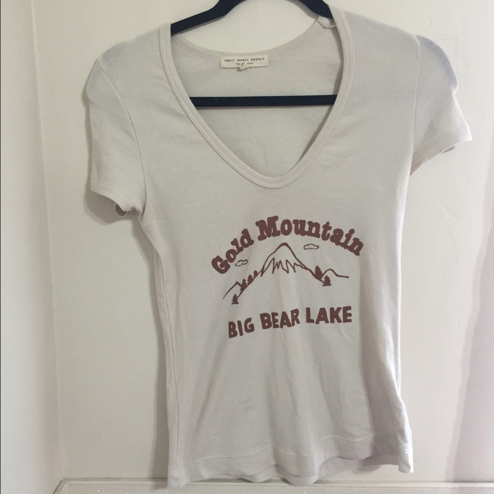 Cream colored vintage print top