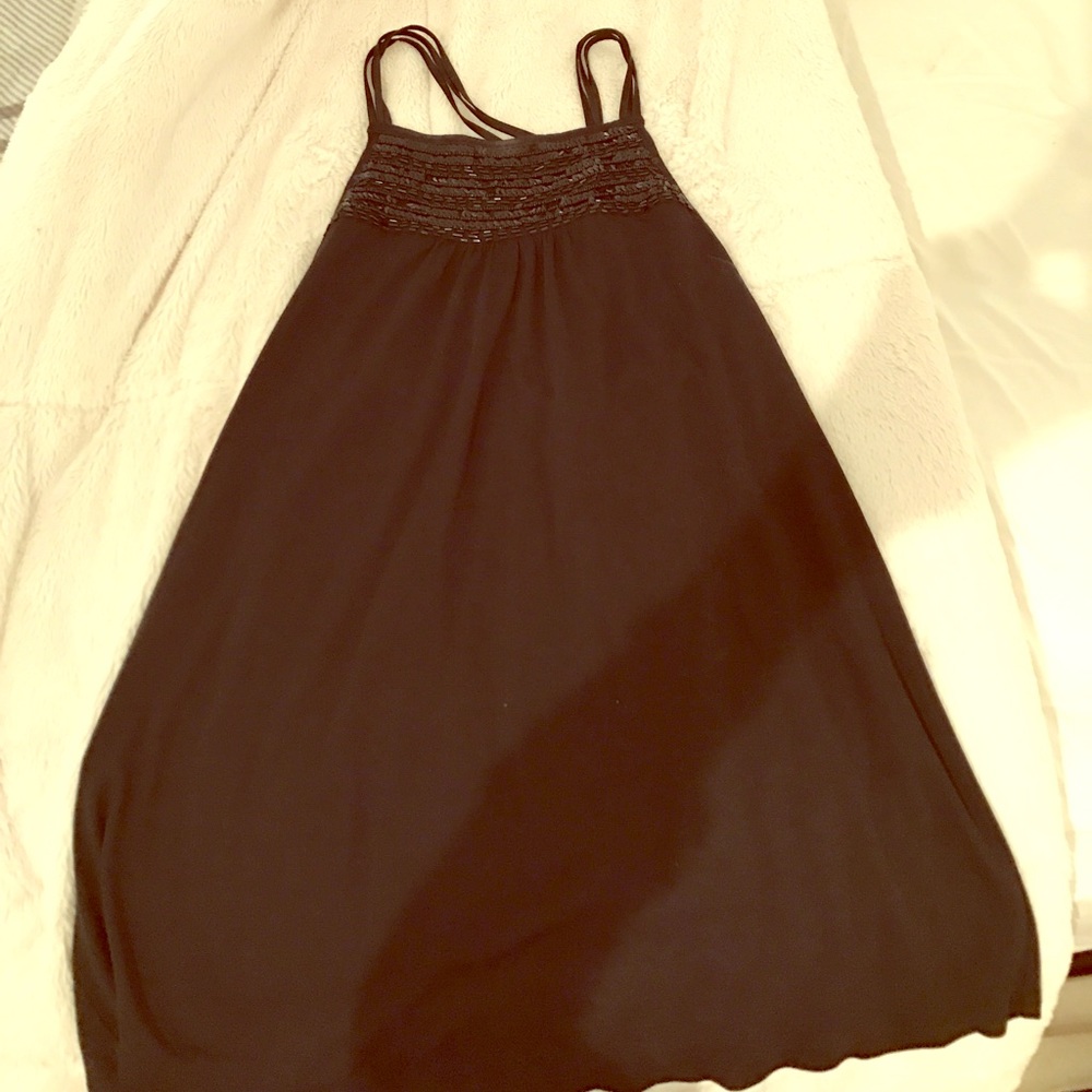 Express black tank top with sequins and beading S