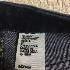 H&M skinny high waist ankle jeans