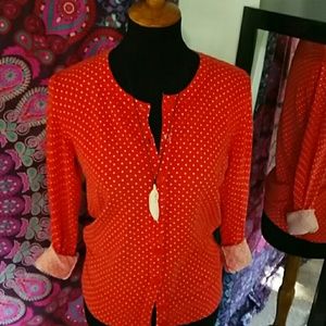 Red Polka Dot Cardigan