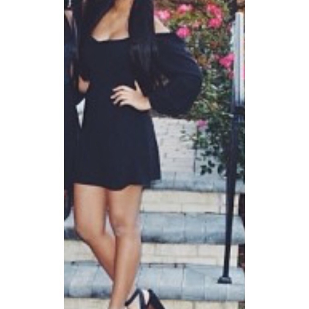 Black mini dress