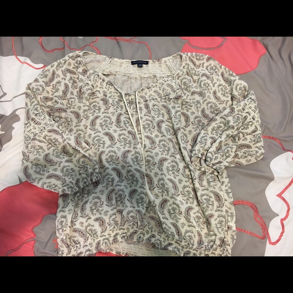 American Eagle Paisley Shirt