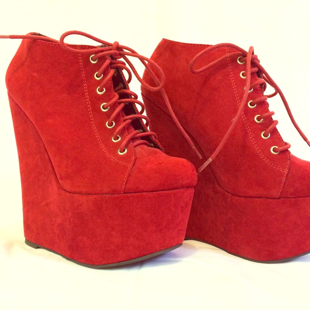 Red Velvet Boots