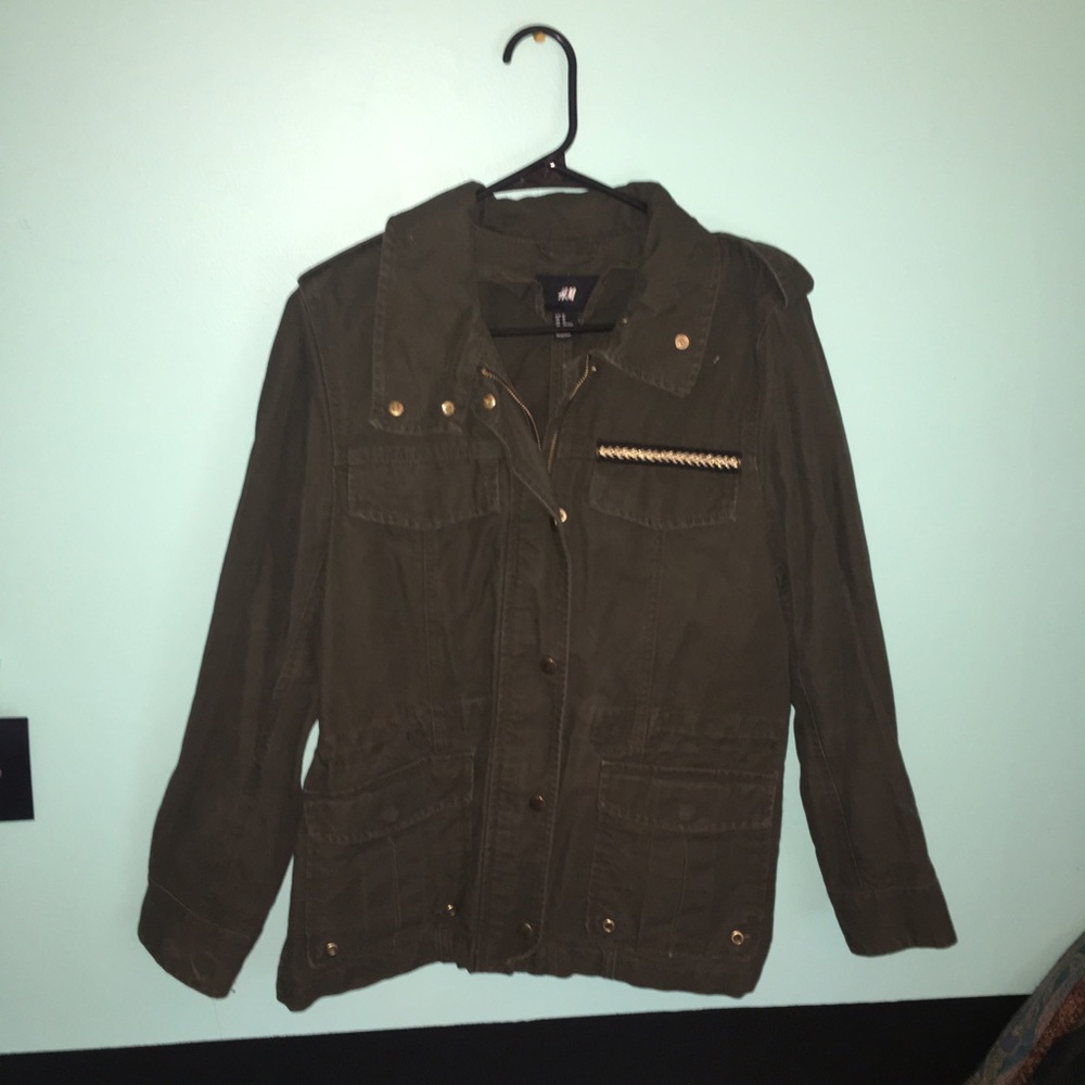 Green utility jacket