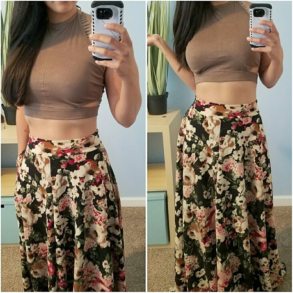 Suede Halter Crop Top