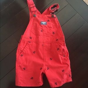 OshKosh bib shorts with embroidered anchors