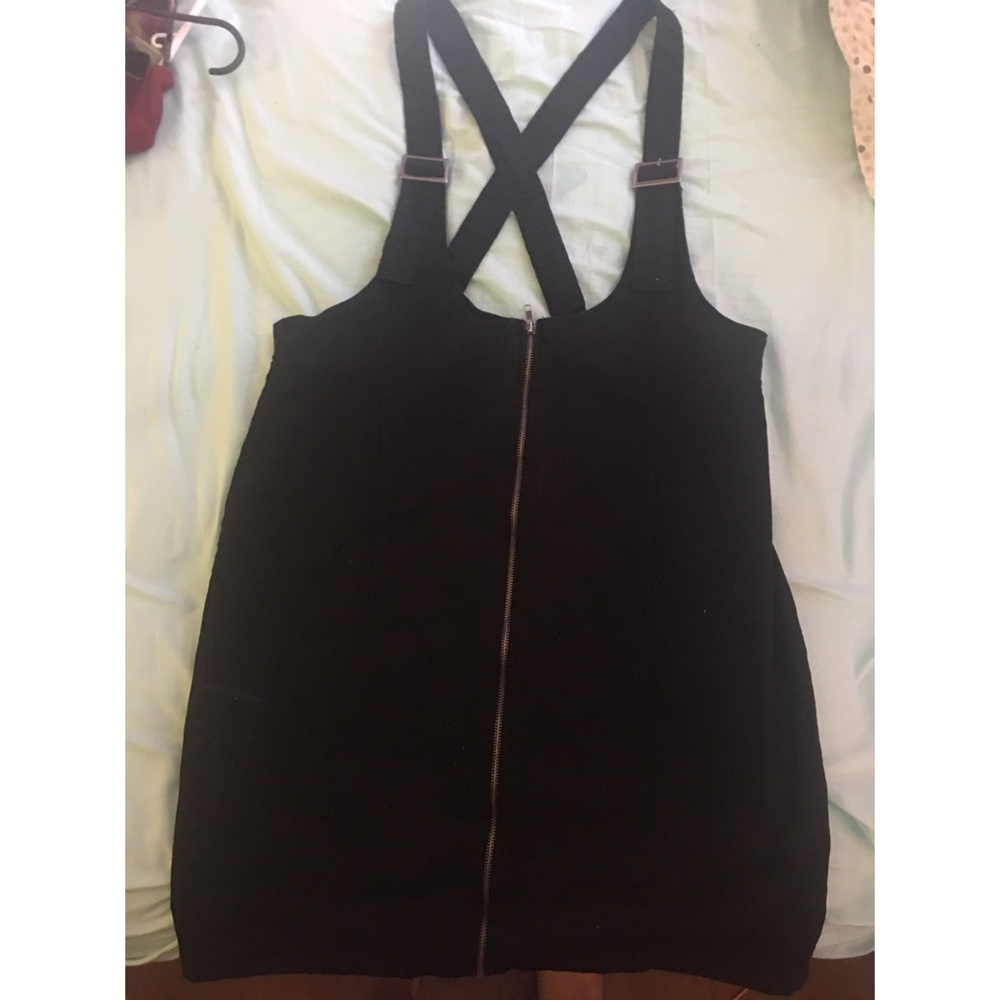 All black overall dress