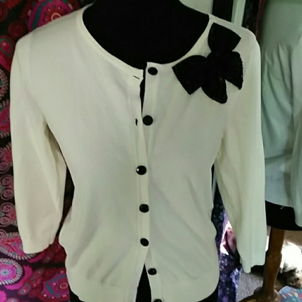 Beaded Bow Cardigan